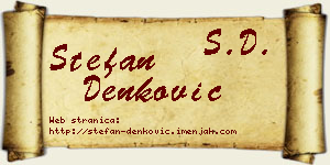 Stefan Denković vizit kartica